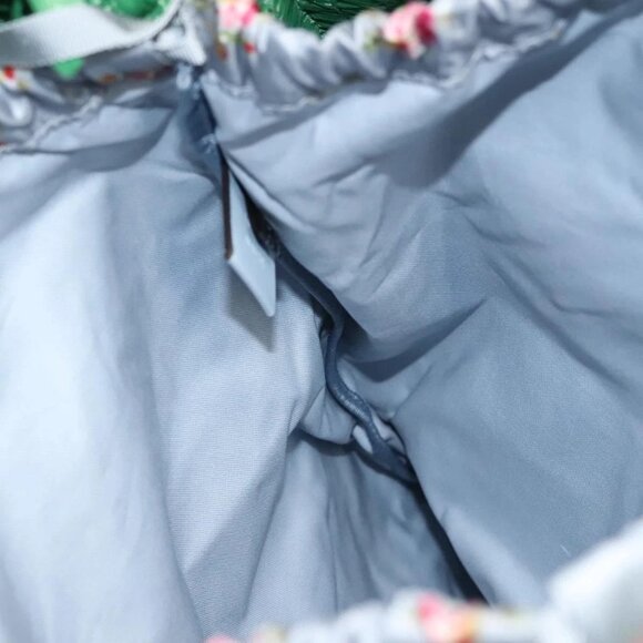 GUCCI Hand Bag Straw Green Red 524810 Auth bs26626 - Picture 13 of 16